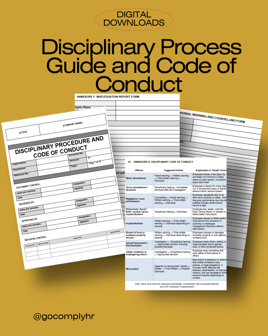 Disciplinary Proceedings Templates