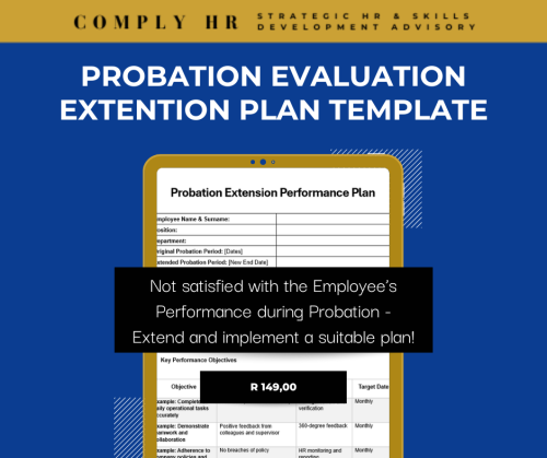 Probation Evaluation Extension Plan Template