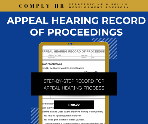 Appeal Hearing Record of Proceedings Template