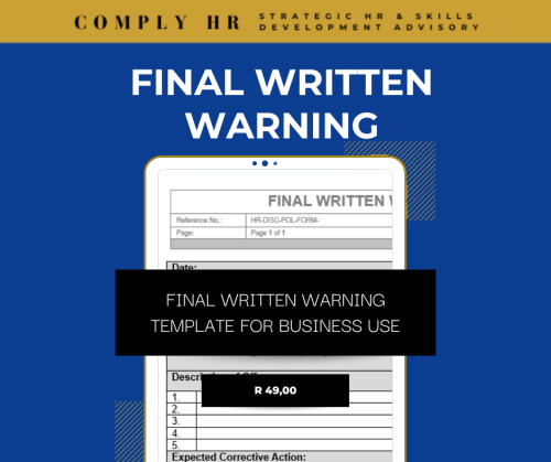 Final Written Warning Template