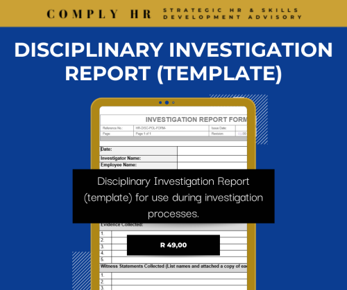 Disciplinary Investigation Report Template