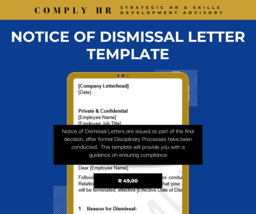 Notice of Dismissal Letter Template