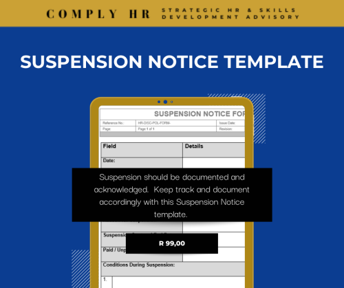 Suspension Notice Template